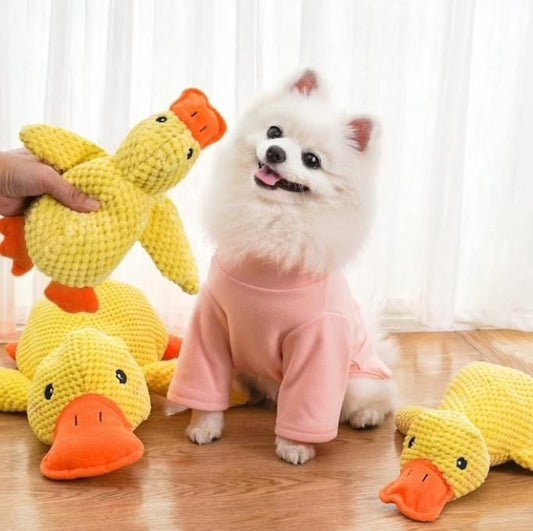 Squeaky Duck Plush Toy for Dogs – Soft Interactive Chew Toy
