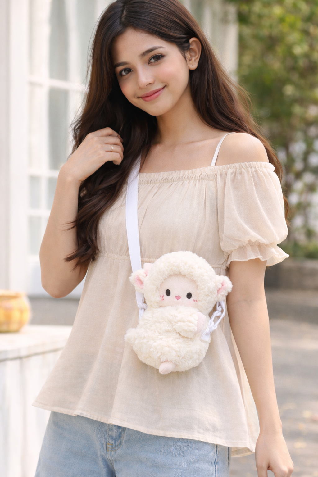 Cute Lamb Plush Bag ( Small )