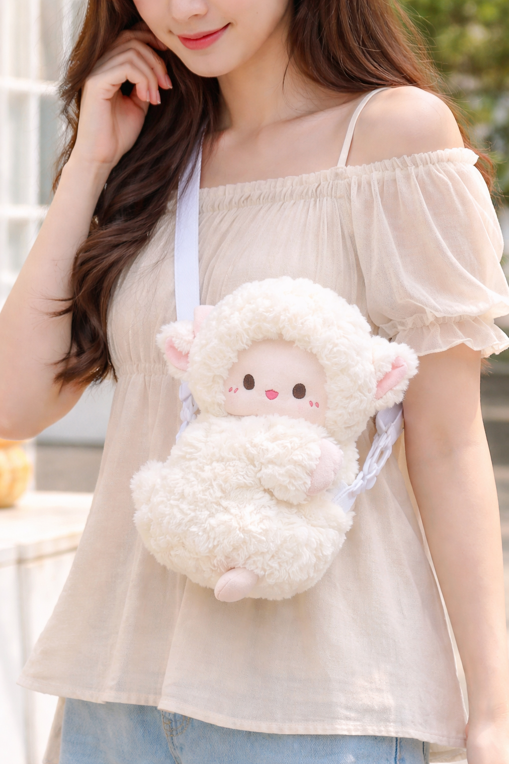 Cute Lamb Plush Bag ( Small )